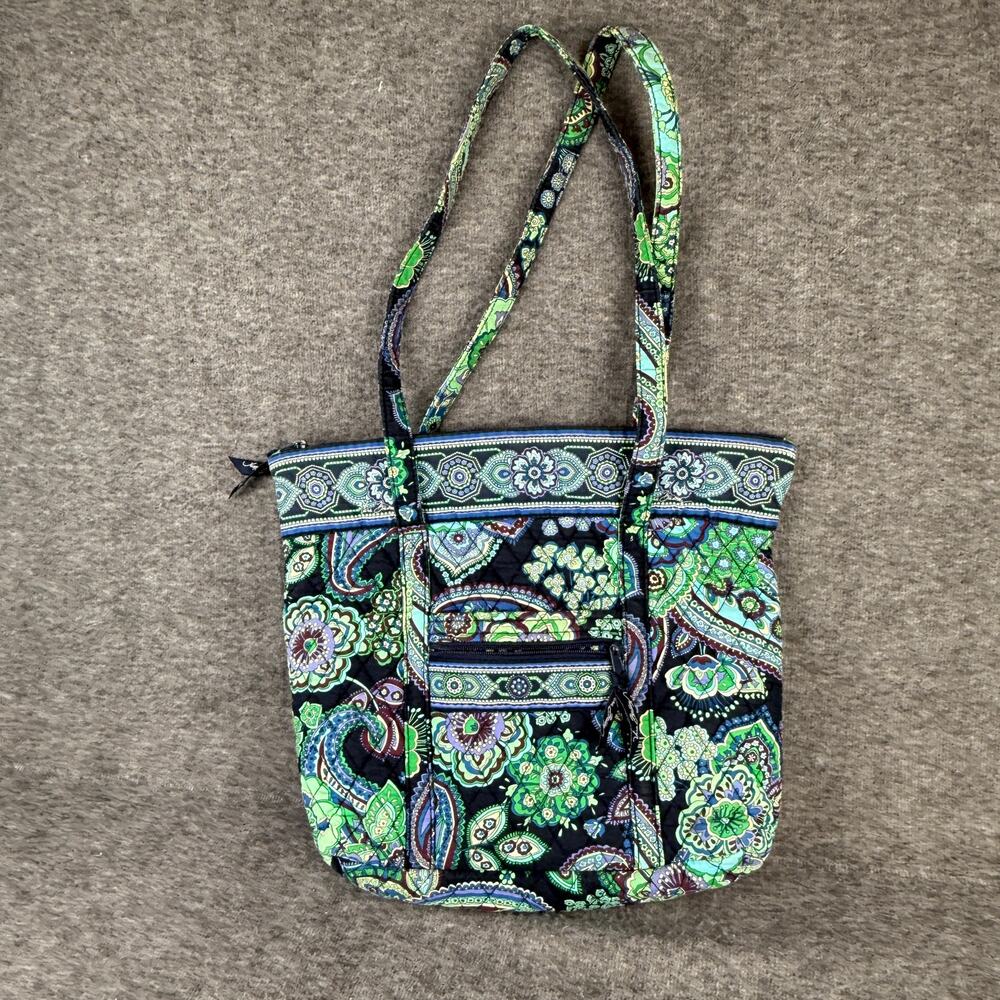 Vera Bradley Blue Rhapsody Tote Bag Retired Pattern Quilted Cotton Small Tote